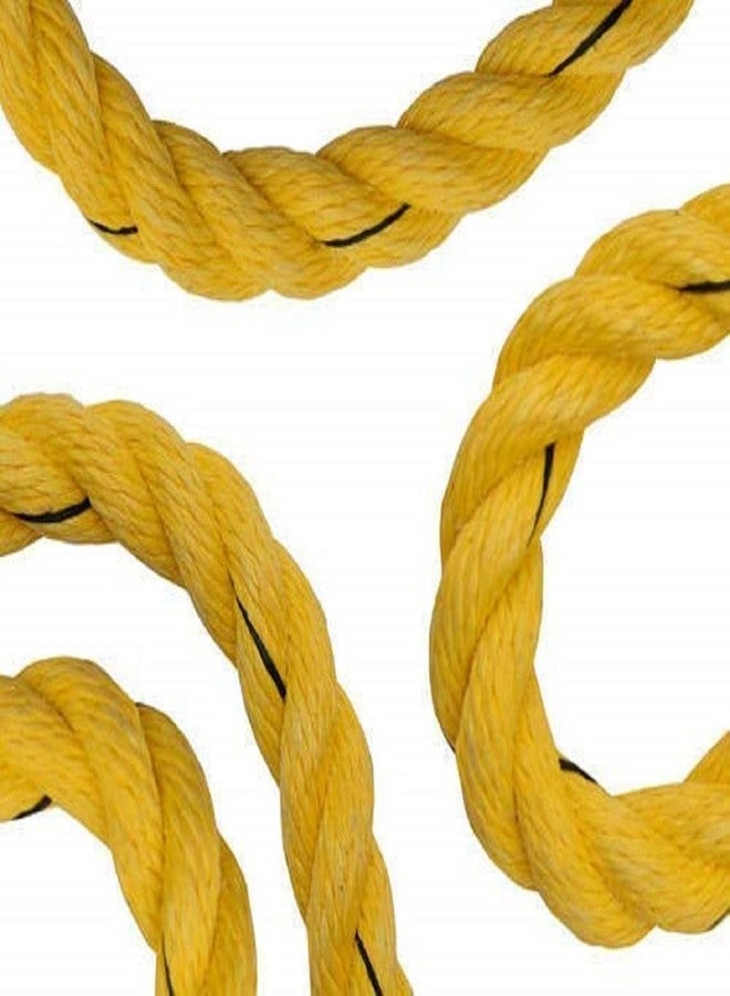 BSPS Twisted Nylon Industrial Grade Multipurpose Line Rot Alkali Chemical Weather Resistant Rope for Craft DIY Projects Towing, Dock Lines Heavy Load (Yellow, 10 mm Thick) (40M) - Image 2
